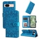 thumbnail image 1 of Funda tipo cartera FOXDOCK para Google Pixel 8A , diseño girasol en relieve, cuero PU, cierre magnético, soporte y tarjetero, 1 of 5