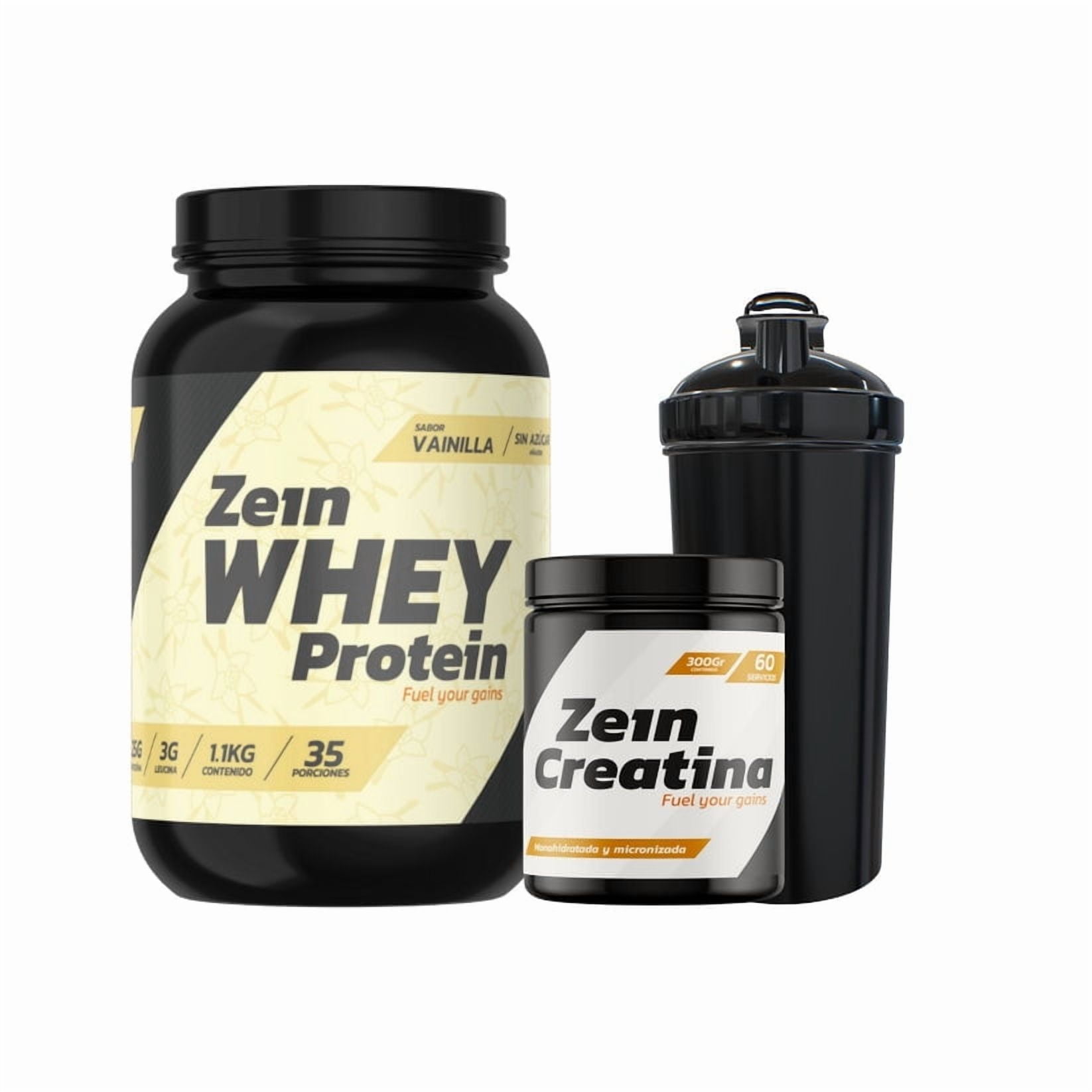 Zein - Pack Proteina Whey Vainilla 1 1kg + Creatina 60sv + Shaker