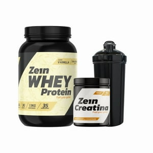 Pack Proteina Whey Vainilla 1.1Kg + Creatina 60Sv + Shaker - Zein