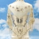 thumbnail image 1 of 29.5"×55.1" Triangle Scarf Butterfly Flower Embroidery Lace Tassel Shawl Elegant Breathable Windproof Wrap Outdoor Accessories, 1 of 5