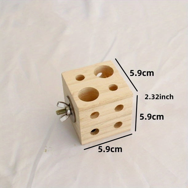 Fun and Stimulating Parrot Tabletop Puzzle: Bird Wooden Block Chewing Toy For Foraging Training