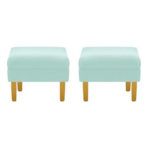 Bodevir - Set Pouf Sky 1C Felpa 01 Verde Agua