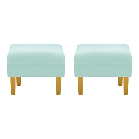 Bodevir - Set Pouf Sky 1C Felpa 01 Verde Agua