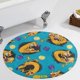 thumbnail image 5 of Alfombra Redonda Catdog Felpa Coral 60cm, 5 of 6