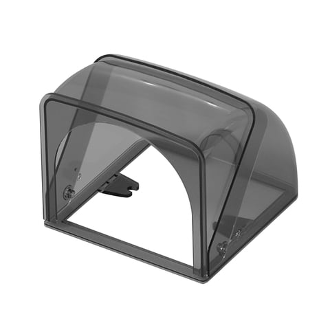 Ioensy - Protector De Receptáculo De Caja De Enchufe De Pared Para Exteriores, Mejoras Para El Hogar, Restaurante, Plegable, Negro Y Transparente