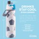 thumbnail image 3 of Botella de agua O2COOL Mist 'N Sip Misting 2 en 1, 600 ml, para fútbol, 3 of 8