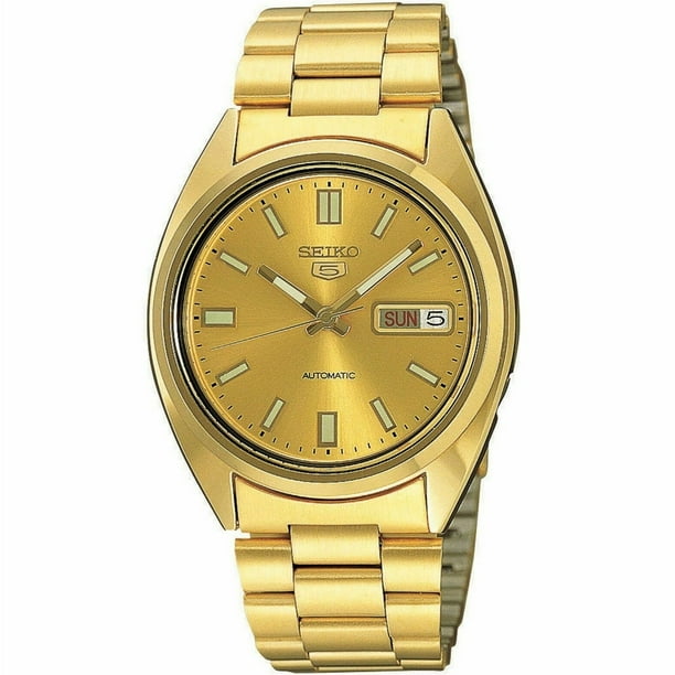 Reloj Seiko para Hombre con 5 Esferas Doradas - SNXS80K1