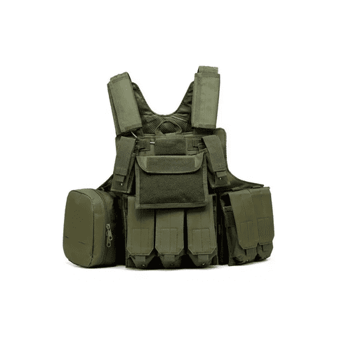 Genérico - Chaleco Táctico Militar Airsoft Cira, Color Verde