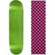 thumbnail image 1 of Tabla de skateboard Moose de 7.75" verde con lija rosa, 1 of 1