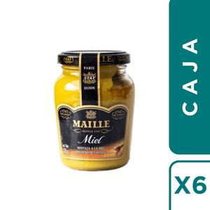 Pack 6 Mostaza Dijon Con Miel Maille 230 Grs C/U
