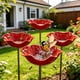 thumbnail image 1 of Estaca jardín flor metal hecha mano baño pájaros comedero agua mariposas césped decoración, 1 of 7