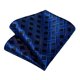 thumbnail image 4 of Corbata hombre seda con pañuelo y colleras Modelo Black and Blue Retro, 4 of 6