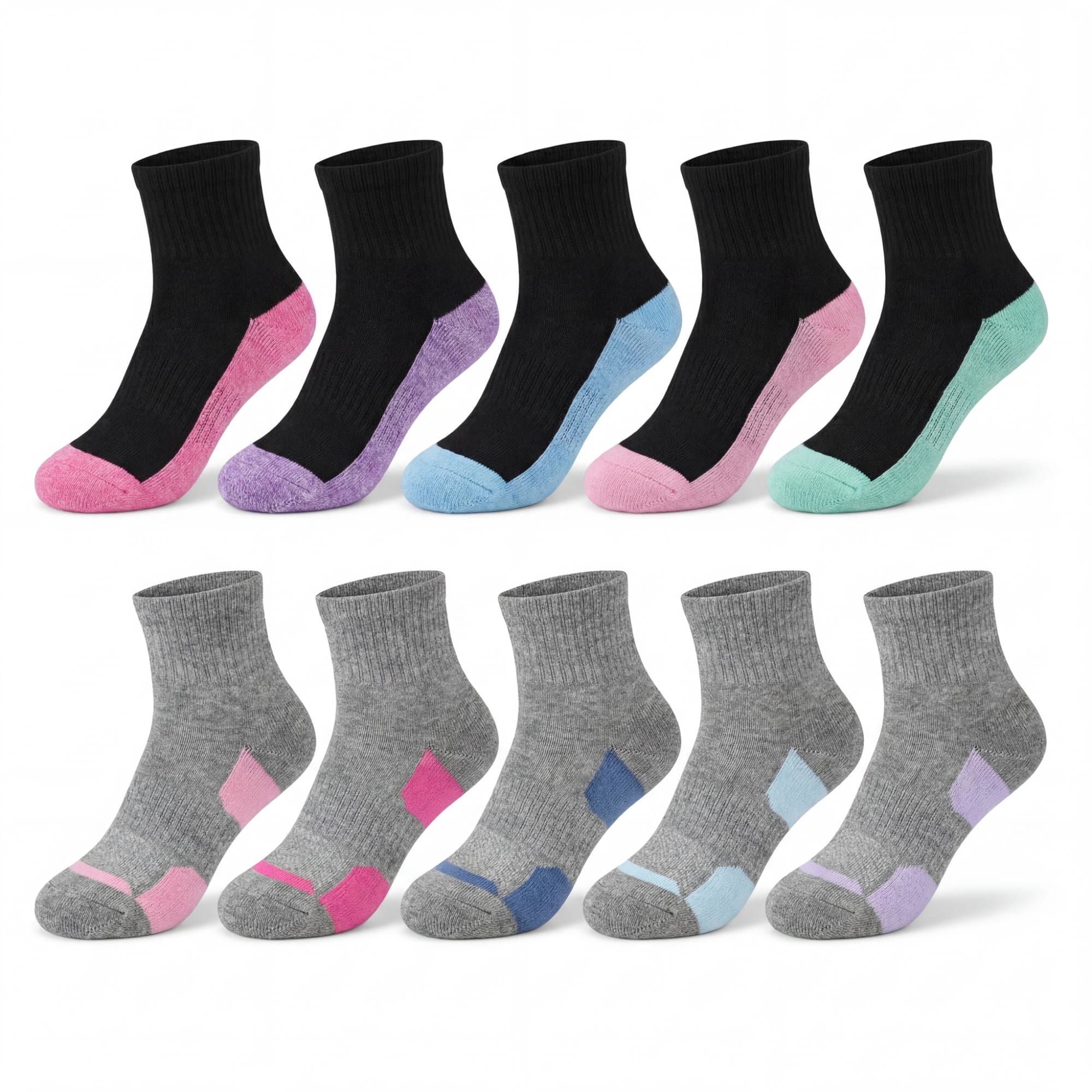 Calcetines Niña Deportivo Quarter Multicolor X10 31-34