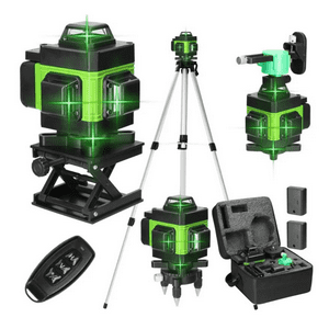 Genérico - Nivel Láser 16 Líneas Herramientas Auto 2 Baterías + Trípode