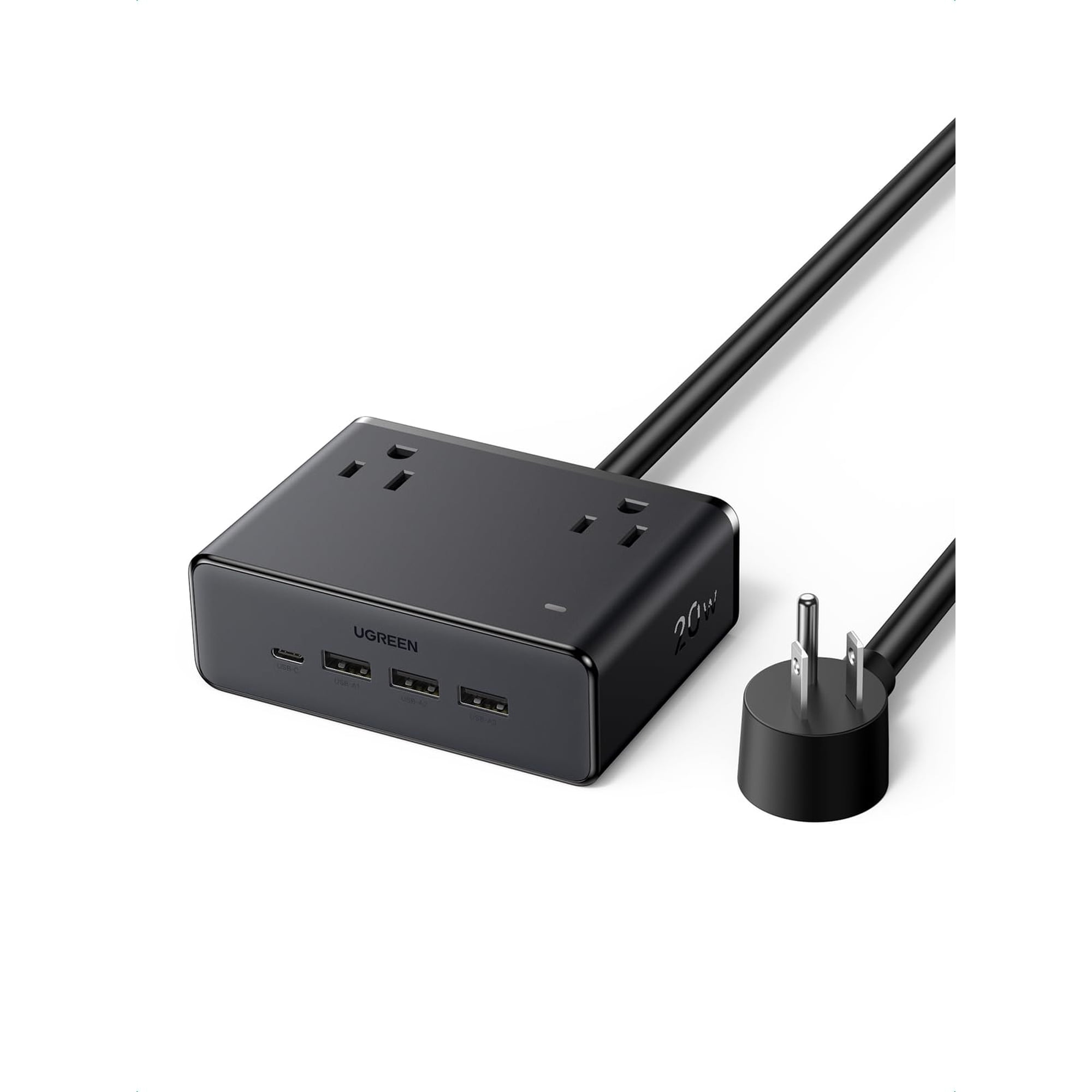 Regleta De Alimentación Aprobada Por Ugreen Cruise, 4 Tomas De Corriente Alterna, 4 Usb De 20 W