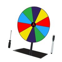 Bothyi - Ruleta De Premios Giratoria De Colores Con Base De Acrílico Borrable, 10 Bandas Y Base Cuadrada.