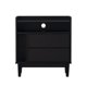 thumbnail image 4 of Mesita de noche Pemberly Row 64 cm negra de madera con 2 cajones, 4 of 5