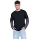 thumbnail image 1 of Polera Hombre M/L Doble Manga Negro/Gris Corona, 1 of 5