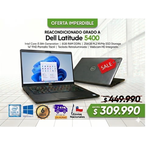 Dell Latitude 5400 Touch 14"" Fhd I5-8665U 8Gb Ram 256Gb Ssd