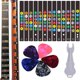 thumbnail image 1 of Pegatinas de diapasón para guitarra Kimlong codificadas por colores, 6 cuerdas, 1 of 7