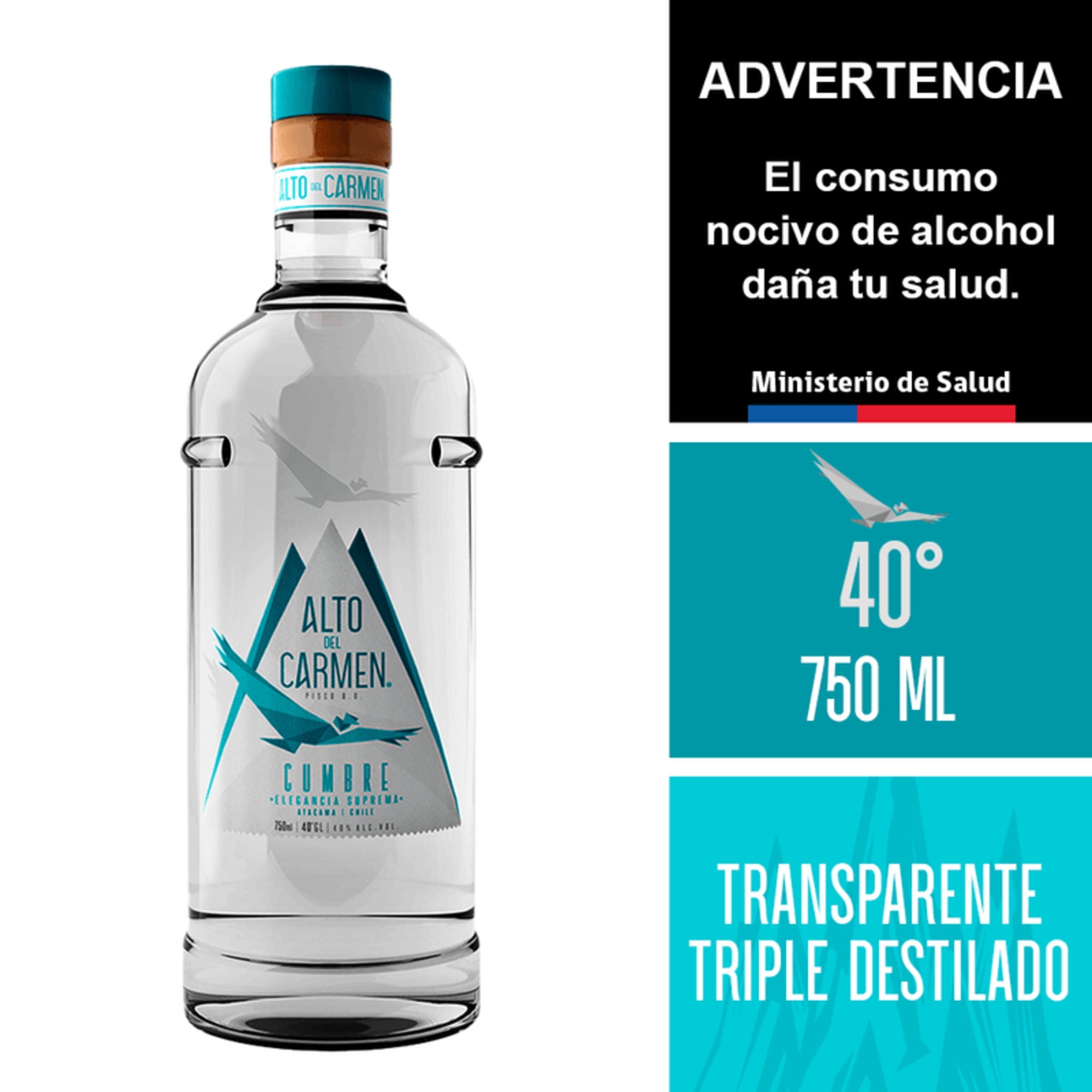 Alto Del Carmen - Pisco Cumbre 40° Botella