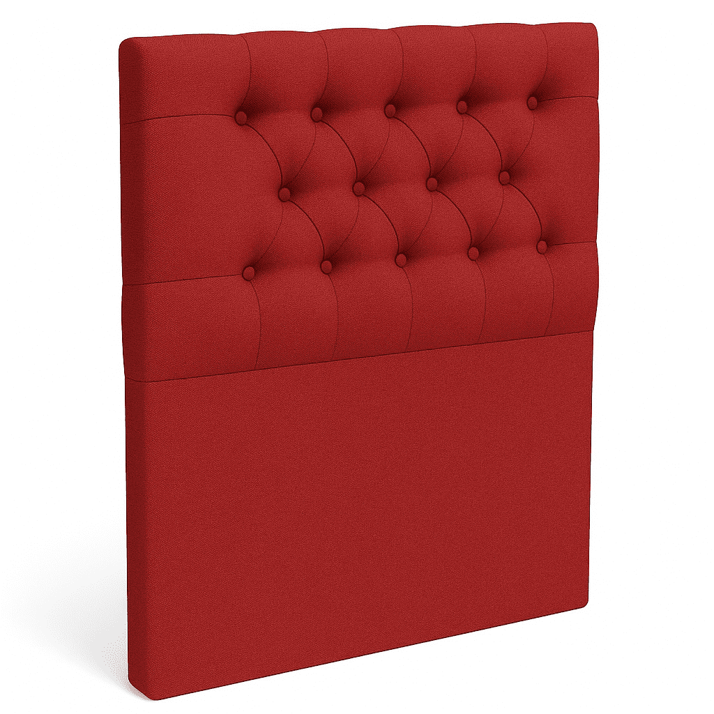 Ethan Desing - Respaldo De Cama 1.5 Plazas Rojo Capitone