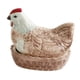 thumbnail image 5 of Cesta de Almacenamiento de Huevos con Diseño de Pollo, Cesta de Recolección de Huevos, Cesta Decorativa, Organizador, Recipiente Rústico para Huevos P Cerámica Marrón, 5 of 5