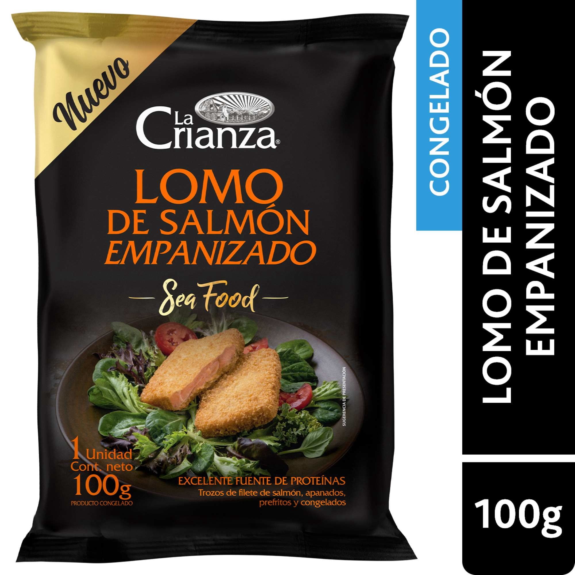Lomo Salmón Empanizado 100 g La Crianza