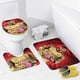 thumbnail image 4 of Gianluigi Donnarumma-theme 4-Piece Shower Curtain Set with Rugs, Waterproof Bathroom Decor Set Includes Bath Mat, U-Shaped Rug, Toilet Lid Cover and Curtain with Hooks, 4 of 6
