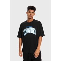 Fashionspark - Polera Hombre Print College Negro - Lll