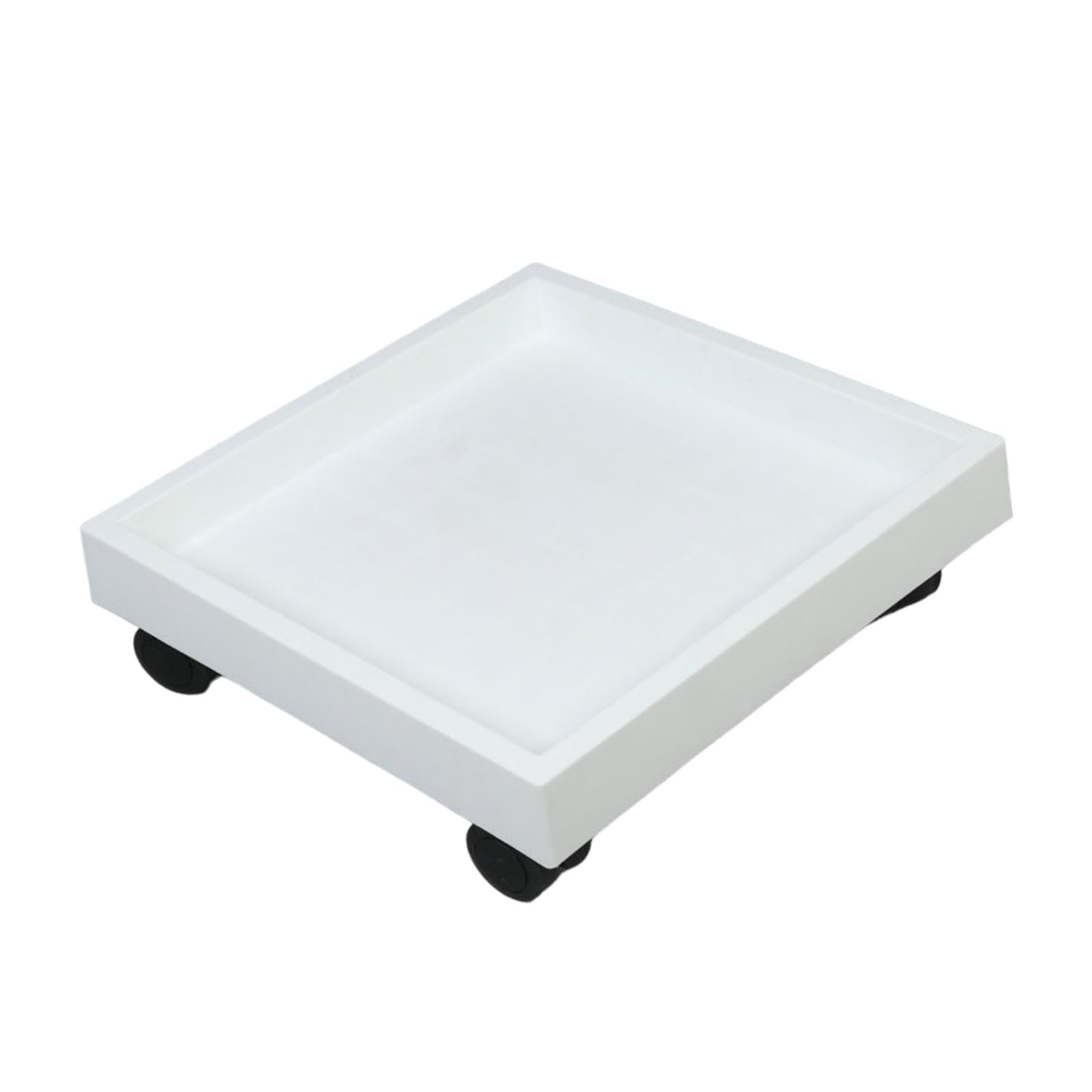 Ioensy - Carrito Para Macetas Con Ruedas, Carrito Para Macetas, Soporte Para Plantas Con Ruedas Para Jardín, Comedor, Color Blanco