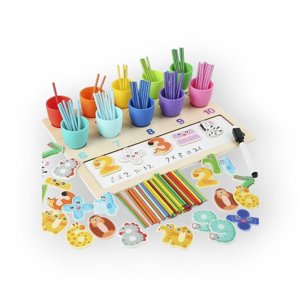 Genérico - Juego Didactico De Madera Para Aprender A Contar Amarillo