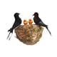 thumbnail image 4 of Nido de golondrina simulado, Nido de Pájaro Artificial, patio, escultura de pájaros hecha a mano, artesanías, bonsái, Nido de Pájaros de Pascua , pararse, 4 of 5