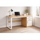 thumbnail image 1 of Escritorio Home Office 120x60x71,2 cm Blanco y Madera Clara, 1 of 11
