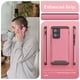 thumbnail image 4 of Funda TUDIA para Motorola Edge 2024 de doble capa a prueba de golpes, rosa, 4 of 7