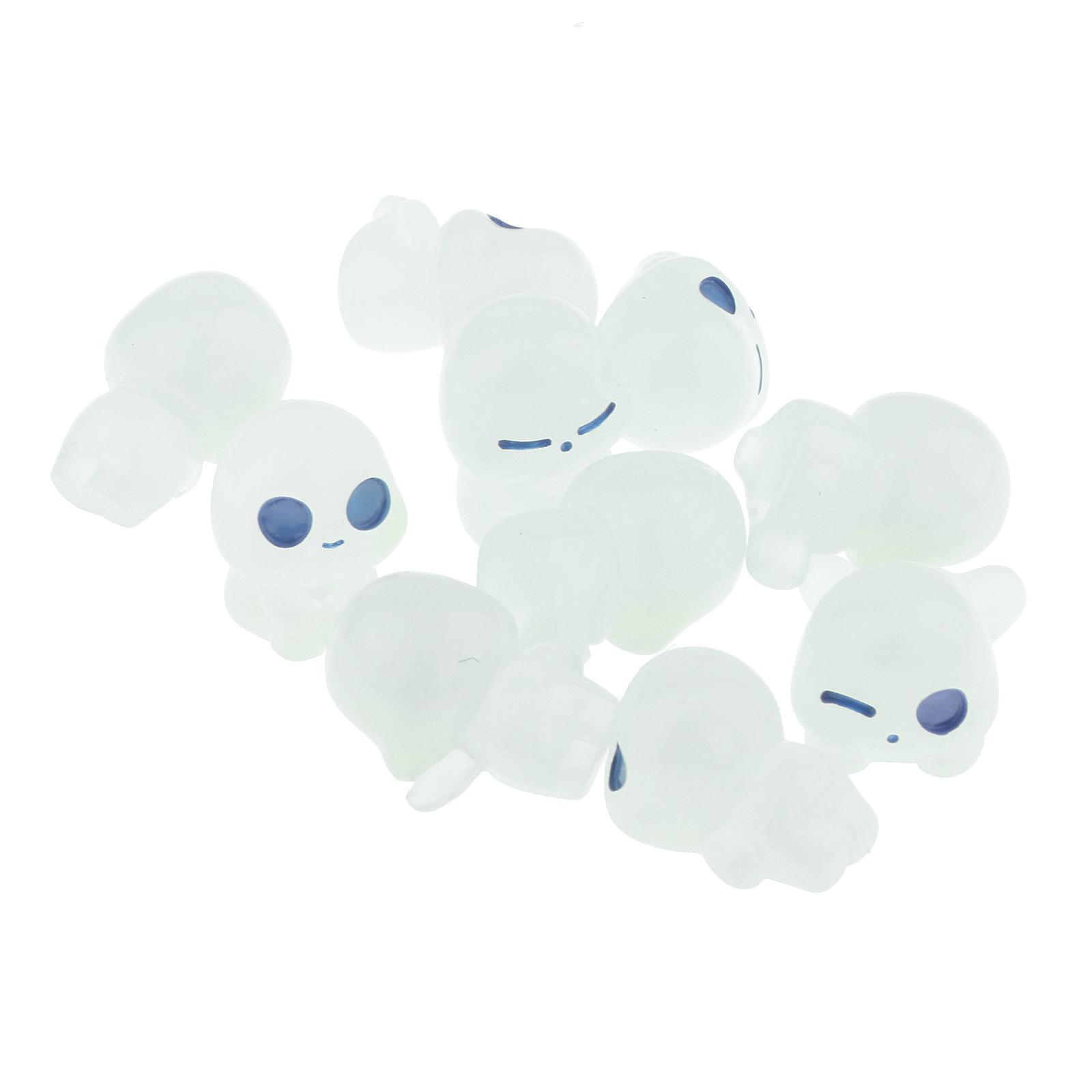 Magideal - Accesorios De Jardín De Hadas 10Pcs Decoración Al Aire Libre Collections Micro Landscape Elves En Miniatura Para El Patio Trasero Del Césped Del Dormi Luz Azul