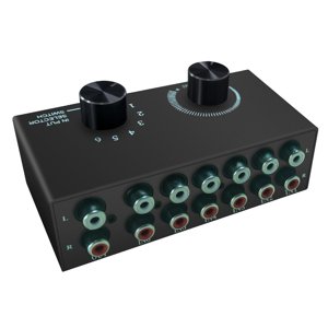 Magideal - Amplificador De Audio Rca, Interruptor De Selección De Señal De Audio, Amplificador De Potencia De Escritorio, Receptor De Sonido, Perilla De
