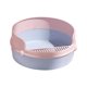 thumbnail image 4 of Bandeja De Arena Para Mascotas Dise?o Circular Fácil De Limpiar Extraíble Para Gatito Conejito Rosa, 4 of 5