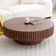 thumbnail image 2 of 31.49'' Round Coffee Table Small Coffee Table for Apartment, Modern Living Room Coffee Table with Sturdy Pedestal,WALNUT (Same Sku W876P243947), 2 of 3