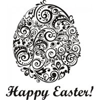 Rienda Libre Graphics - Decomural Happy Easter Floral Easter Egg Ws-17917