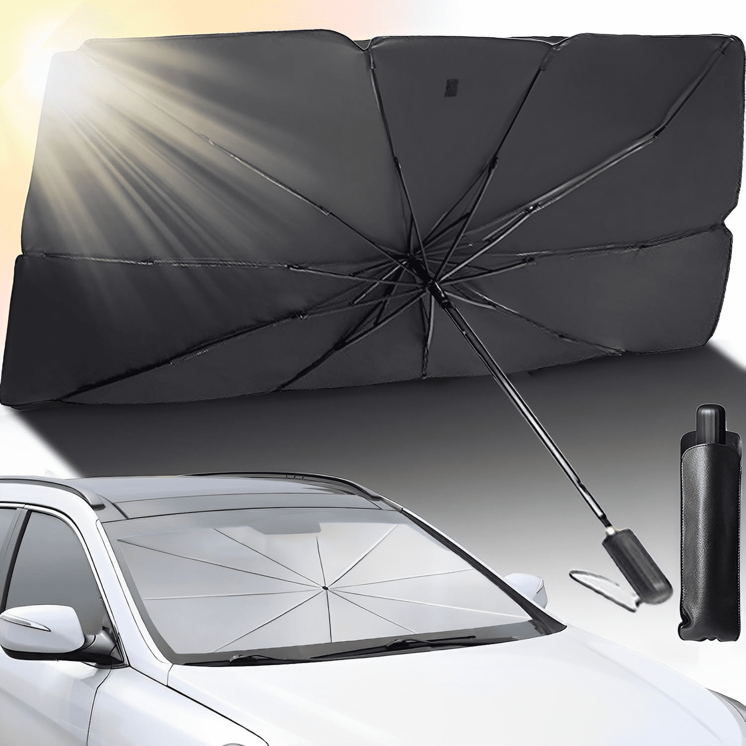 Movi - Parasol Plegable Para Autos Con Filtro Uv Tipo Paraguas