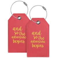 Etiquetas Para Equipaje Casmonal De Cuero Sintético Con Protección De Privacidad, Paquete De 2