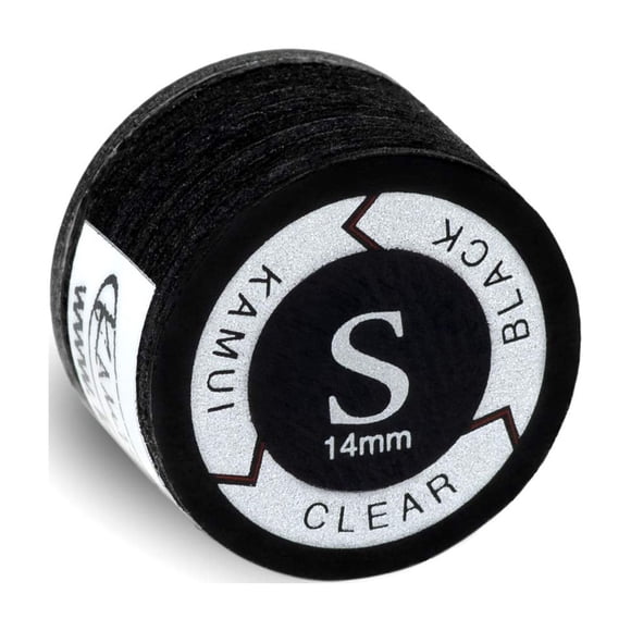 Taco de billar KAMUI, negro transparente, de punta única (suave)
