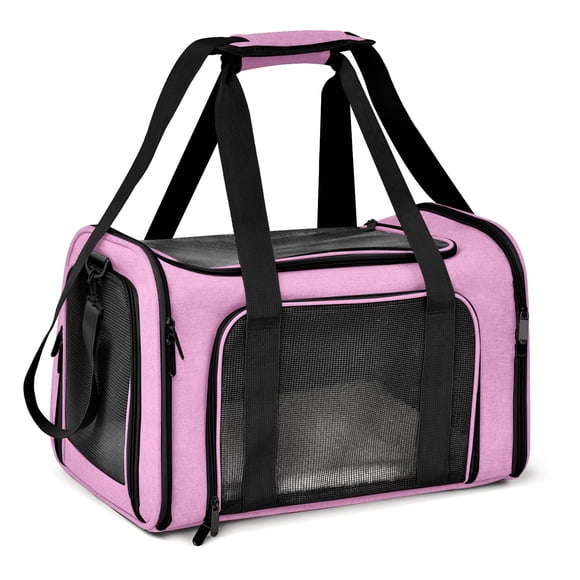 Transportín para mascotas Henkelion para gatos y perros de hasta 7 kg, color rosa