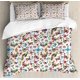 thumbnail image 1 of Indie Duvet Cover Set Group of Funky Monsters Society Different Expressions Abstract Groovy Doodle Style Decorative 3 Piece Bedding Set, 1 of 5
