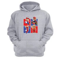 Genérico - Polerón Canguro Plomero Rojo Gris Claro Talla Xs Unisex