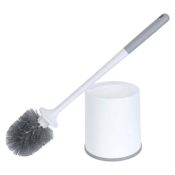 Juego de Cepillo y Soporte para Inodoro REGALWOVEN, Cepillo para Tazón de Inodoro Suspendible con Cabeza de Cerdas Suaves Blanco 1 Paquete