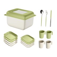 Magideal - Juegos De Vajilla Juego De Vajilla Apilable Adultos Nórdicos Portátiles Viajes Camping Cubiertos Cubiertos Utensilios Para Cena Viaje Dormitorio Picni Estilo D