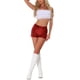 thumbnail image 2 of INSPIRE CHIC Pantalones Cortos de Mujer con Lentejuelas Brillantes de Cintura Media Sólida para Cóctel con Cintura Elástica Rojo L, 2 of 6