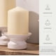 thumbnail image 3 of Pillar Candles Bask Top, elegante, color marfil, juego de 3, 3 of 6